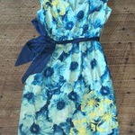 Floraet Anthropologie embroidered tropical coconut girl dress Blue Size 2 Photo 0