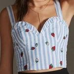 Reformation Anthropologie Maeve Strawberry Top  Photo 0