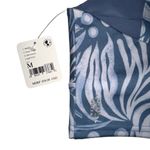 Free People NWT Movement Double Take Printed Blue Crop Top in Floral Combo M Photo 6