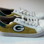 Green Bay Packers Women's Glitter Logo Sneakers Shoes Size 10 Gold Photo 0