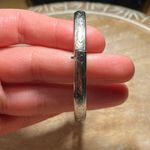 Sterling Silver Etched Floral 925  Bangle Photo 9