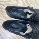 Clarks  ARTISAN Active Air Black Leather Prairie Chunky Heels Size 9.5M Cottage Photo 11