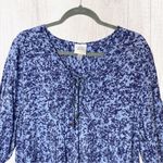Knox Rose Periwinkle Floral 1/2-Sleeve Peasant Style Top Boho Cottagecore, XXL Photo 1