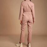 MINKPINK MPD by Mink Pink Dusty Rose Boiler Utility Workwear One Piece Jumpsuit Sz L Photo 1