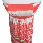 Envi Orange & White Tie Dye / Tribal Print Strapless Maxi Dress Size Small Photo 1