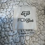 Fox Racing Girls Sz:XL Black White Checkered Plaid Sherpa Lined Full Zip Hoodie. Photo 5