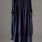 Anthropologie  Saturday Sunday Navy Bodysuit NWOT Blouse XL Silky Top Stretch Photo 2