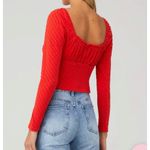 Free People Red Ladybug Button Front Long Sleeve Blouse M NWT Photo 1