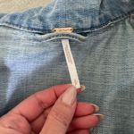 Free People  Sequin Glam Denim Jacket in Indigo Blue Size Small Photo 9