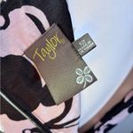 Taylor Elegant Black and Cream Floral Midi Dress Size 12 Photo 2