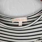 Hailey & Co. Womens Maternity Dress L White Black Striped Ruffled Maxi Tiered Photo 5