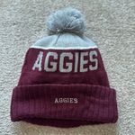 Texas A&M “Aggies” Beanie with pompom – Maroon/Grey/White Red Photo 1