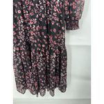 Charles Henry Midi Dress Women Small Black Pink Peasant Prairie Cottage Boho Photo 6
