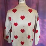Heart cardigan sweater khaki button v Photo 2