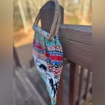 Womens Tapestry Purse/tote handbag, PORTUGAL Acores Running of The Bulls Boho Red Photo 3