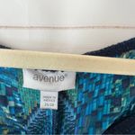 Max jeans Avenue Top Women black Blue Floral Back Asymmetric Hem Tunic Blouse size 3X Photo 5