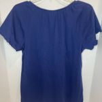 Karen Scott  Women's Navy Blouse with Button Detail Photo 3