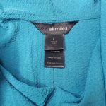 Ali Miles Blue Top Womens Blouse Size L Textured 3/4 Sleeve Cowl Neck. Size L Photo 1