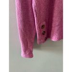 Croft & Barrow Sweater XXL Pink Cowl Neck Thermal Waffle Knit Long Sleeve Photo 1