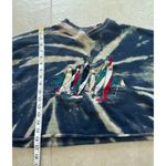Vintage Editions Sweatshirt Womens Large Cropped Tie Dye Nautical Coastal Beachy Blue Photo 7