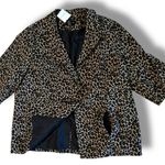 Maggie Barnes  Leopard Print Blazer Womens Plus Size 1X (18-20) Jacket Button Up Photo 2