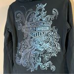 ✨ Harley Davidson Women’s Black Zip Up Hoodie Small Photo 9
