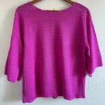 Eileen Fisher  100% Organic Linen Knit 3/4 Sleeve Top Pullover Ribbed Size S/P Photo 0