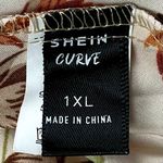 SheIn Curve Fall Floral Leaf Cinch Waist Short Sleeve Dress 1XL Photo 9