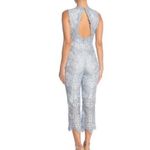Foxiedox NWT  Ice Blue Floral Lace Sleeveless V-Neck Jumpsuit Size Small Photo 6