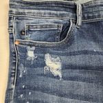 Judy Blue Jeans Boyfriend Fit Distressed Painted Stretch Light Wash Denim 20W Photo 13