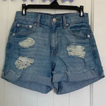 Aeropostale EUC |  women’s light wash ripped denim mom shorts — size‎ 0 Photo 0