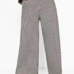 ZARA Wide Leg Houndstooth Pants Photo 0