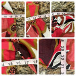 Mlle Gabrielle  Red Floral Tiered Cotton Dress Women’s S | Beach Coastal Cottage Photo 5