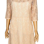 Maeve  Anthropologie Pink Lefkara Lace Dress Size Medium New without tags Photo 0