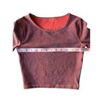 Lululemon  Wunder Train Cropped Long Sleeve Shirt Crackle Glaze Vintage Orange La Photo 8