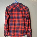 Ci Sono C I Sono Red and Navy Plaid Flannel Shirt - Size Medium Photo 5