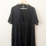 Anthropologie BY  | Weathered Black Flutter Boho Tiered Gauze Midi Dress | Large Photo 1