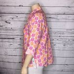 Foxcroft  NYC Wrinkle Free NWT Size 16 Citrus Fruit Roll-Tab Sleeve Button Shirt Photo 2