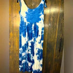 See You Monday  Blue Tie-Dye‎ Maxi Dress Boho Summer Beach Vacation M E15 Photo 1