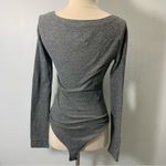 Free People Intimately  gray long sleeve bodysuit top size S p Photo 7