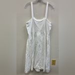 Loft White Linen Blend Button-Down Midi Dress size 12 Photo 1