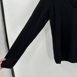 Peck & Peck  Black Cashmere V-Neck Long Sleeve Casual Pullover Sweater Size Small Photo 6