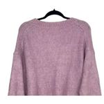 ZARA  Oversized Long Sleeve Round Neck Pullover Sweater Rib Trim M Purple #3394 Photo 4