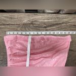 Lucy in the Sky  Sequin Side Ruched Strapless Dress in Pink size large NWT Photo 5