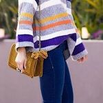Lou & grey Lou & Gray STRIPED COZY SWEATER: COLORFUL AND COZY STRIPES size Large Photo 0