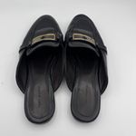 Tory Burch Women's Georgie Backless Loafers Black Leather Size 7.5 M Photo 2