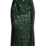 Badgley Mischka  Halter Neck Sequin Gown in Green, Size US 12 Photo 0