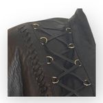 Vintage 90s: Erez x Lillie Rubin ☻︎ Whip Stitch Leather Jacket ☻︎ Gold Hardware Size M Photo 7