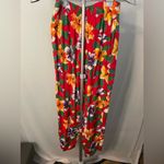 Gap VTG  Hawaiian Floral‎ Red Pants size small Photo 3