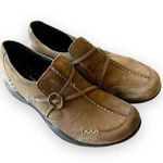 Clarks Wave Olive Green Nubuck Suede Bucs Women’s Size 7 Strap Detail READ Photo 0